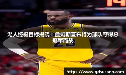 湖人终极目标揭晓！詹姆斯宣布将为球队夺得总冠军而战